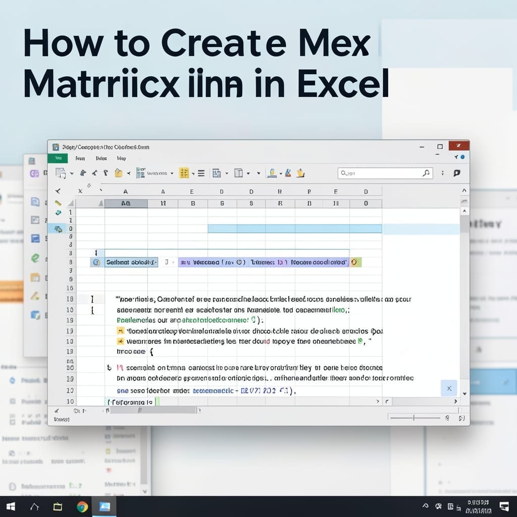 How to Create a Matrix in Excel: Dynamic Grid Method for Data