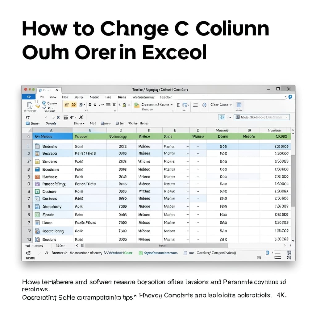 How to Change Column Order in Excel: Drag-and-Drop Rearrangement Method
