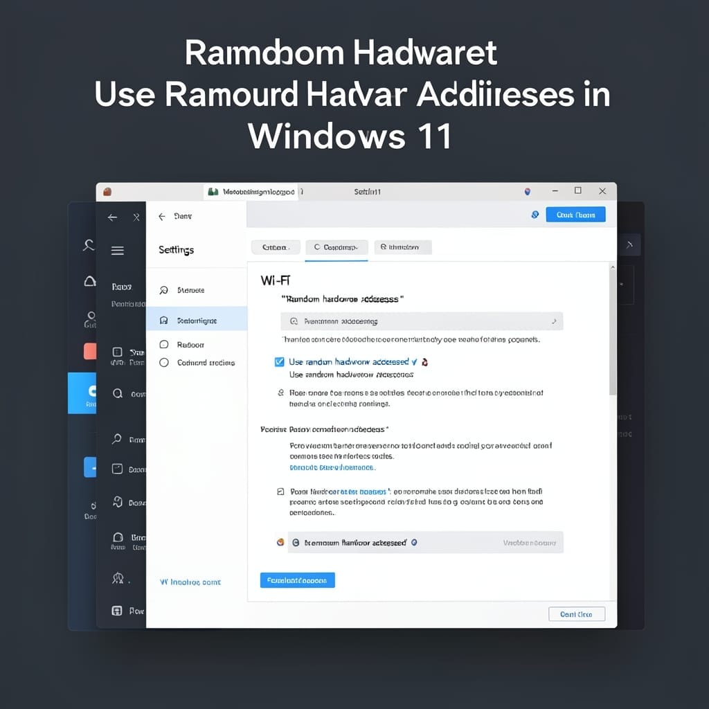 Use Random Hardware Addresses in Windows 11: Privacy Boost for Public Networks