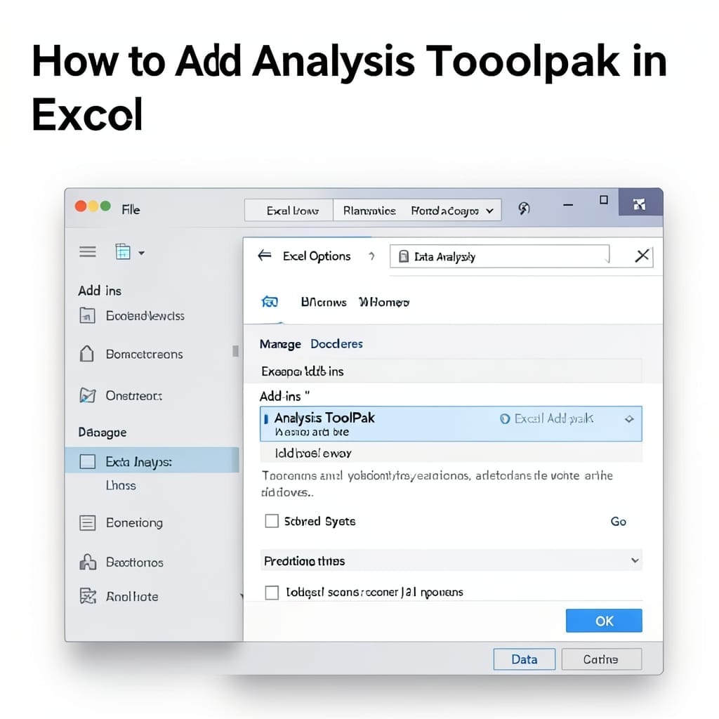 How to Add Analysis ToolPak in Excel: Step-by-Step Activation Guide
