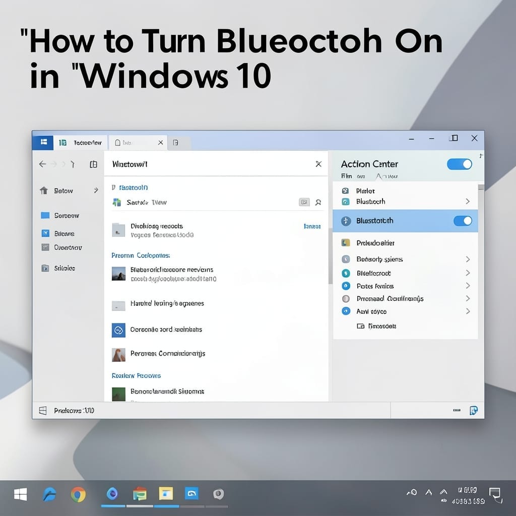 How to Turn Bluetooth On Windows 10: Quick Access in System Tray