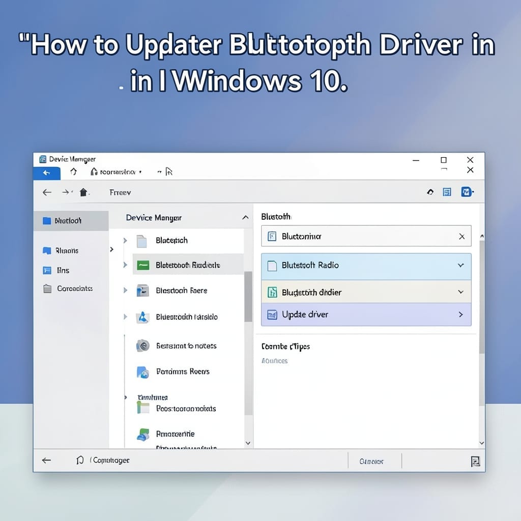 How to Update Bluetooth Driver Windows 10: Foolproof Device Manager Fix