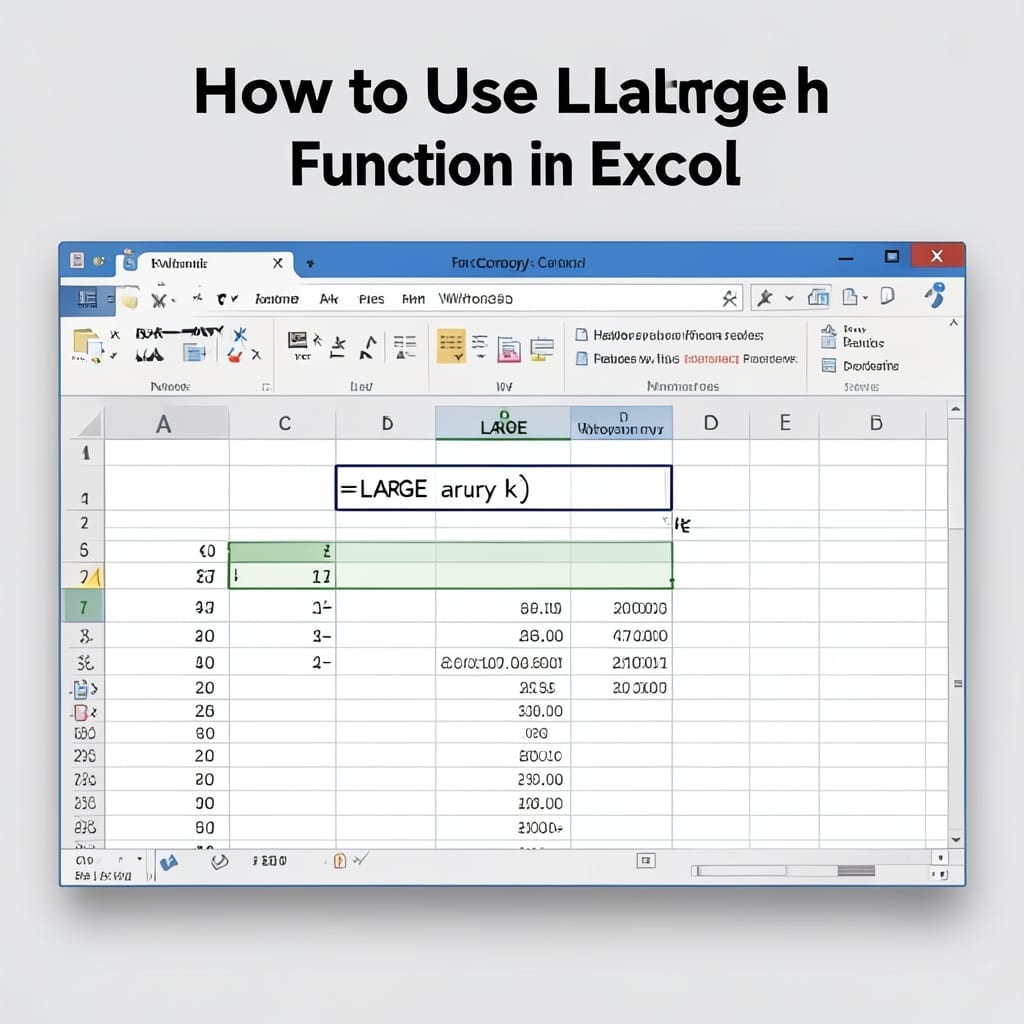 How to Use LARGE Function in Excel: Step-by-Step Nth Largest Value Guide