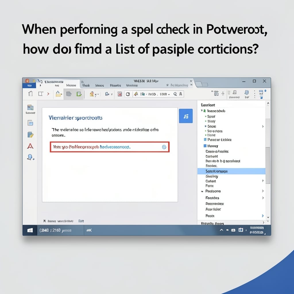 When Performing a Spell Check in PowerPoint, How Do You Find a List of Possible Corrections: Right-Click for Instant Suggestions