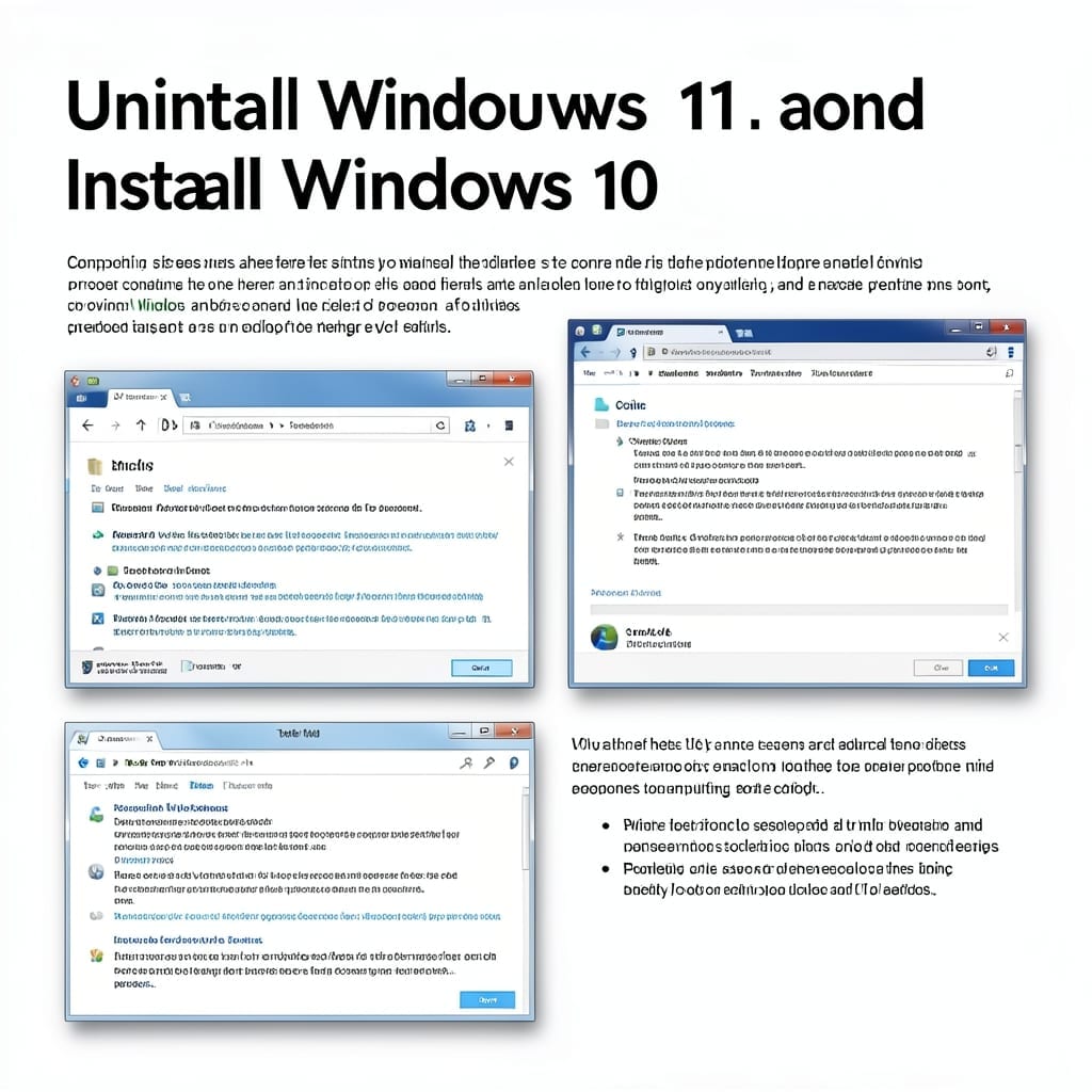 Uninstall Windows 11 and Install Windows 10: Step-by-Step Downgrade Guide
