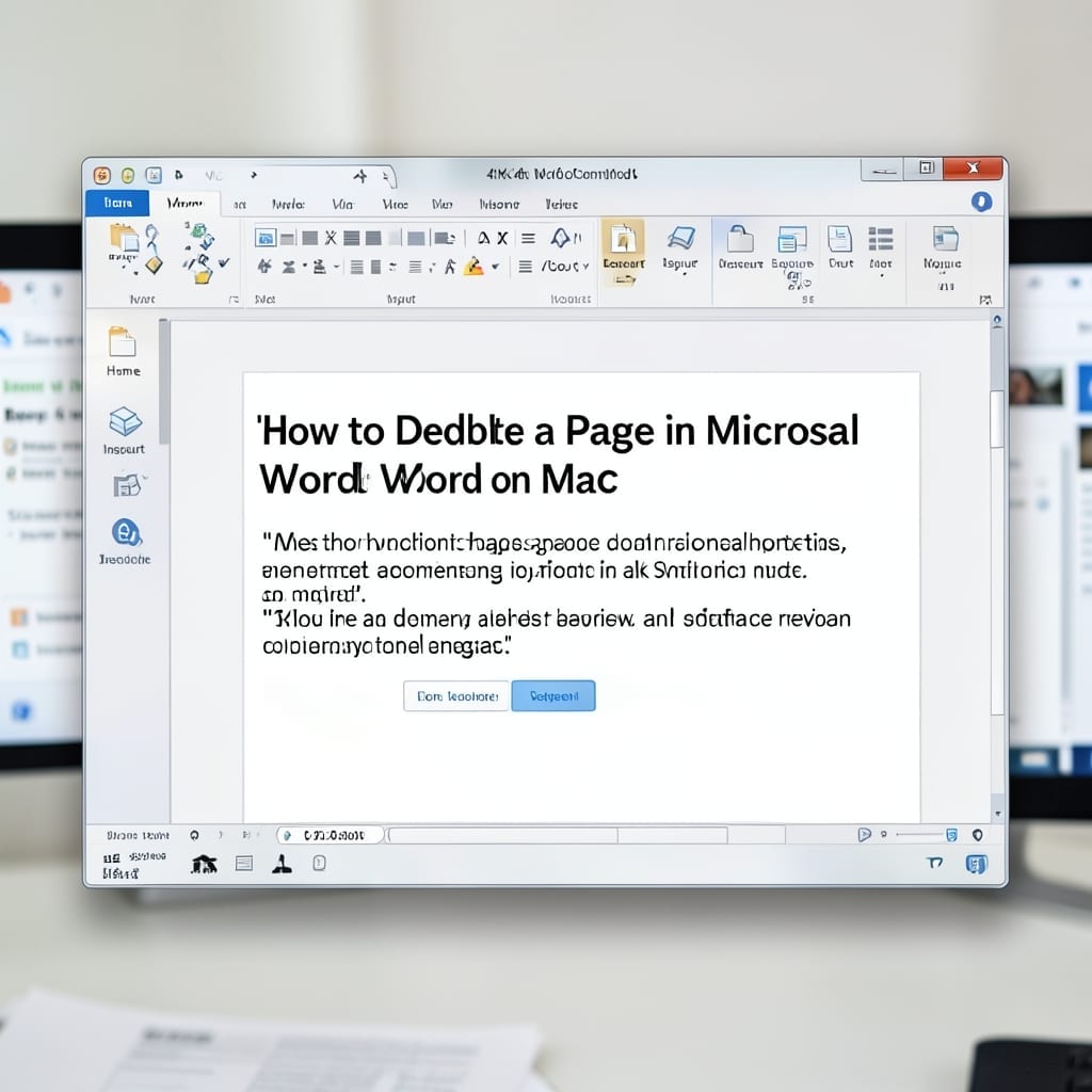 How to Delete a Page in Microsoft Word on Mac: Quick Removal Method