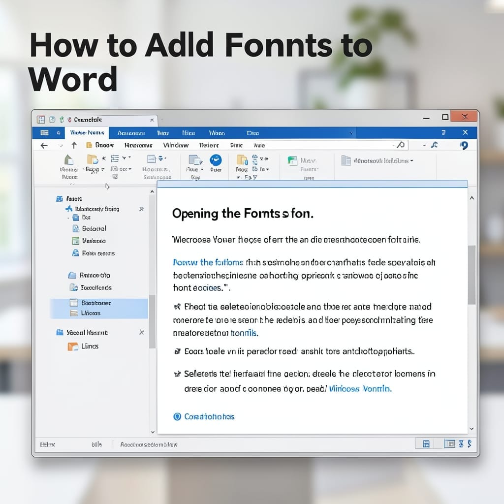 How to Add Fonts to Word: Quick Installation Guide for Custom Text