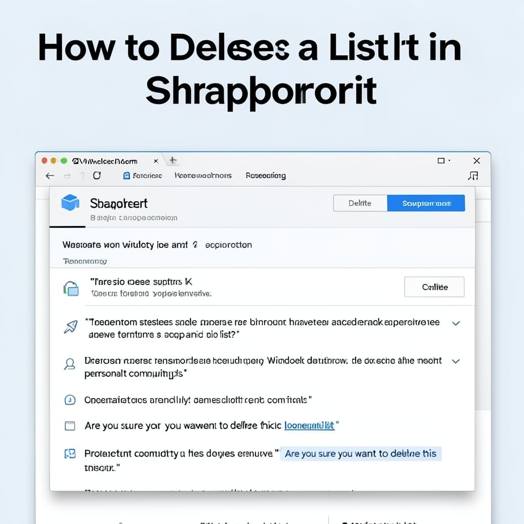 How to Delete List in SharePoint: Step-by-Step Removal Guide