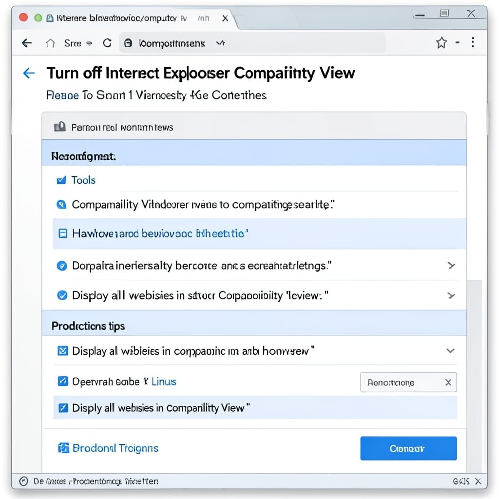Turn Off Internet Explorer Compatibility View: Step-by-Step Browser Fix