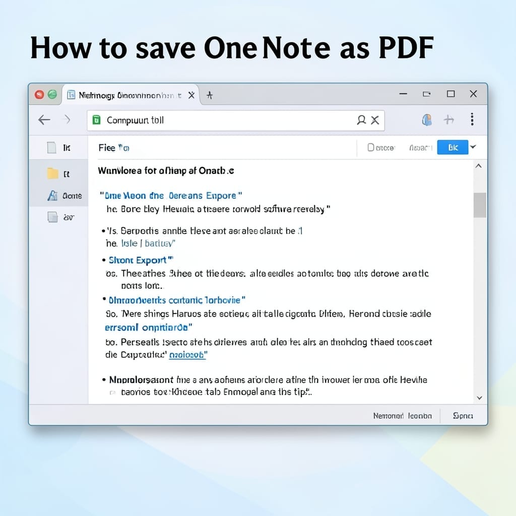 How To Save OneNote As PDF: Step-By-Step Export Guide