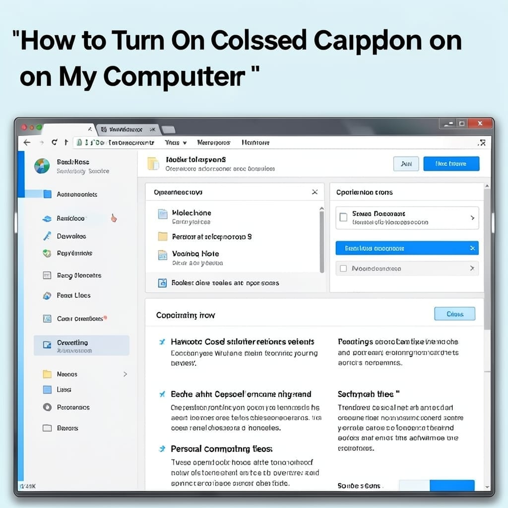 How to Turn On Closed Caption On My Computer: Quick System Setup Guide