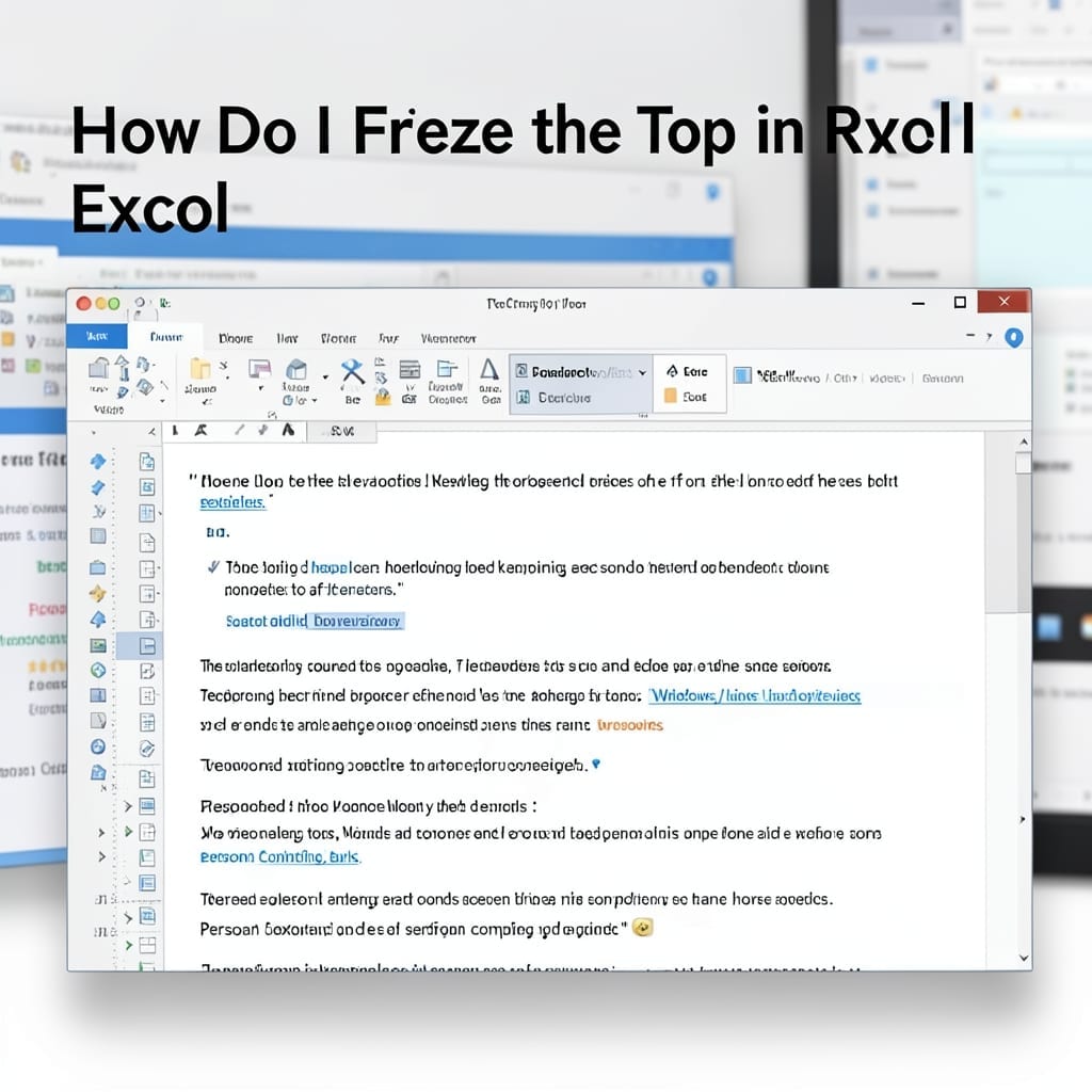 How Do I Freeze The Top Row In Excel: Quick View Lock for Headers