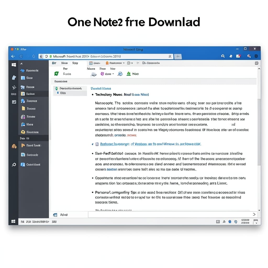 Microsoft OneNote 2010 Free Download: Secure Offline Note-Taking Solution