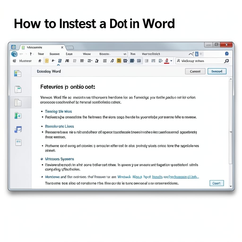 How to Insert a Dot in Word: Keyboard Shortcut Method