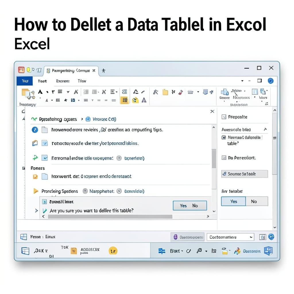 How to Delete Data Table in Excel: Quick Removal Without Losing Data