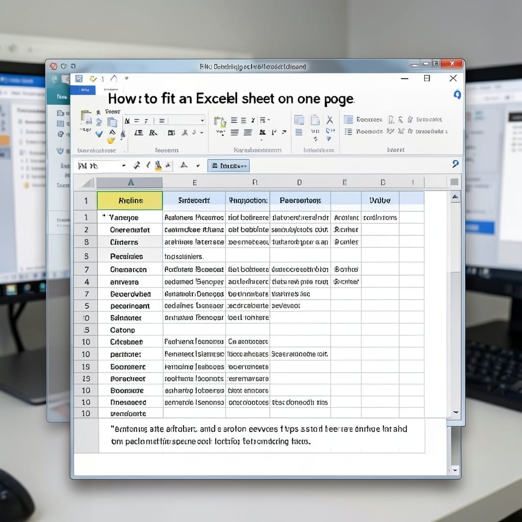 How to Fit Excel Sheet on One Page: Print-Friendly Scaling in Seconds