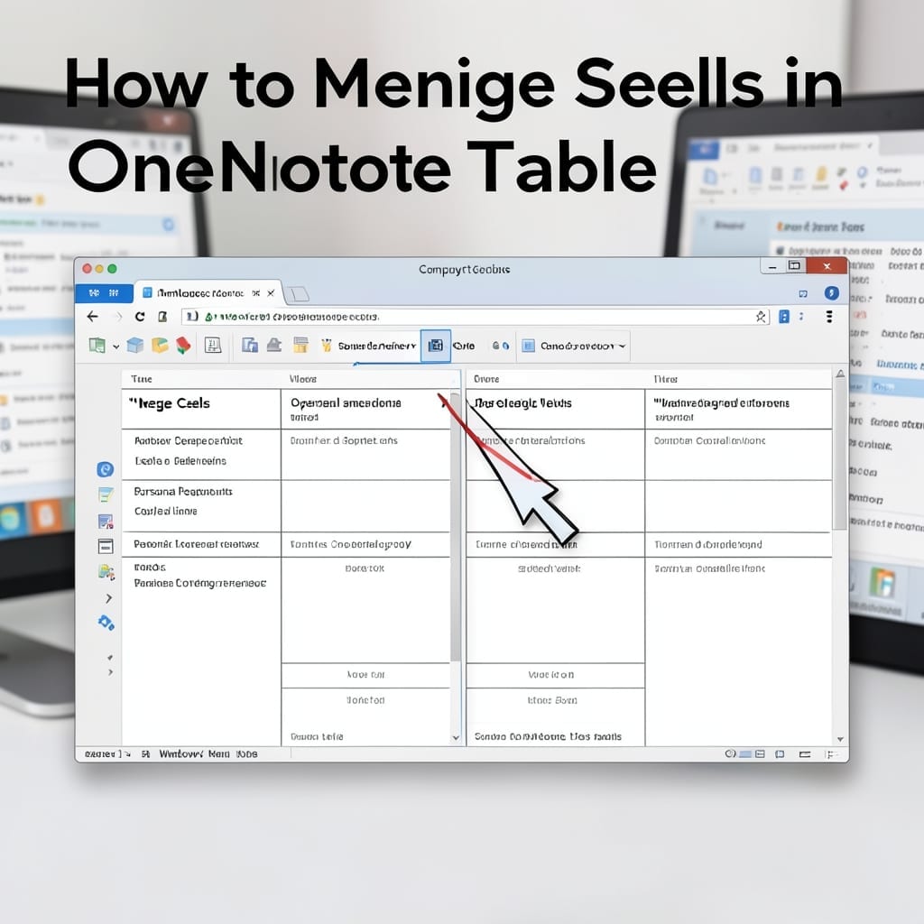 How to Merge Cells in OneNote Table: Simple Click-and-Drag Method