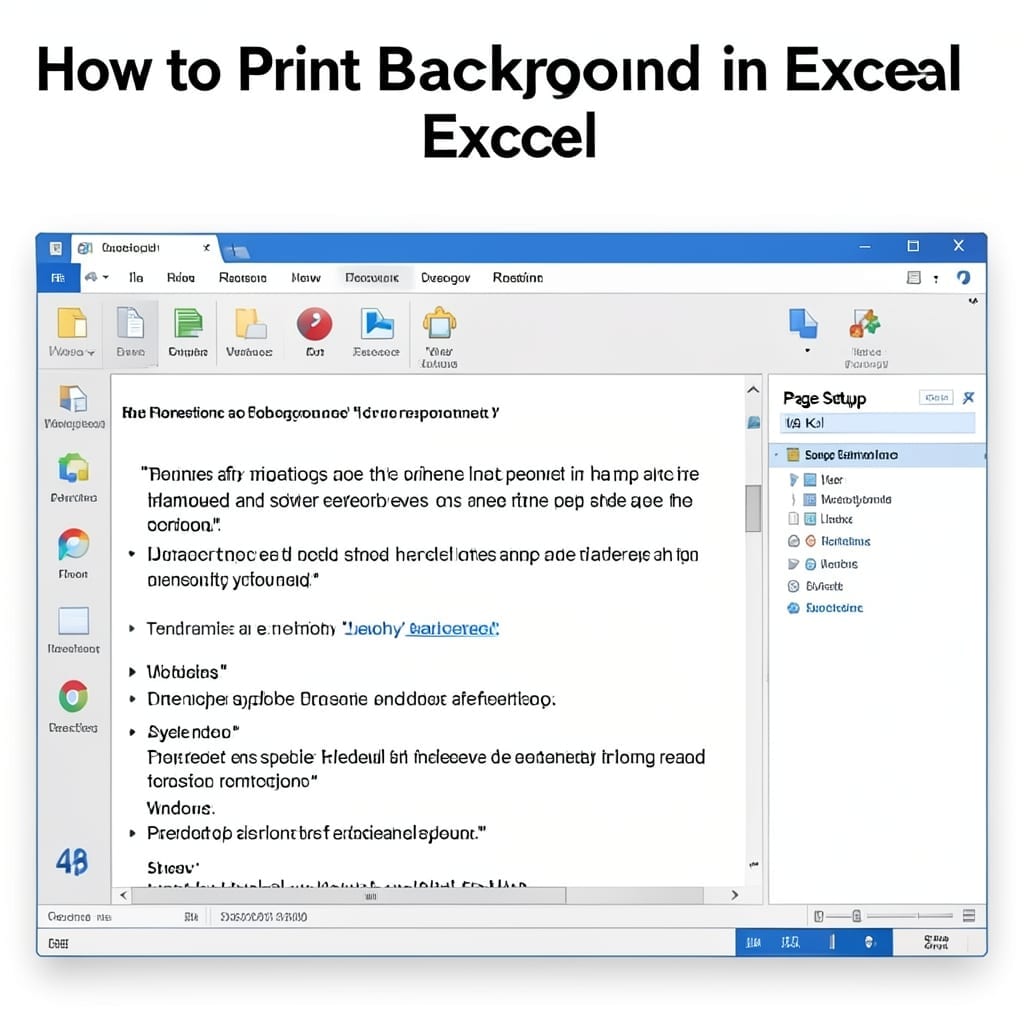 How to Print Background in Excel: Simple Settings for Visible Designs