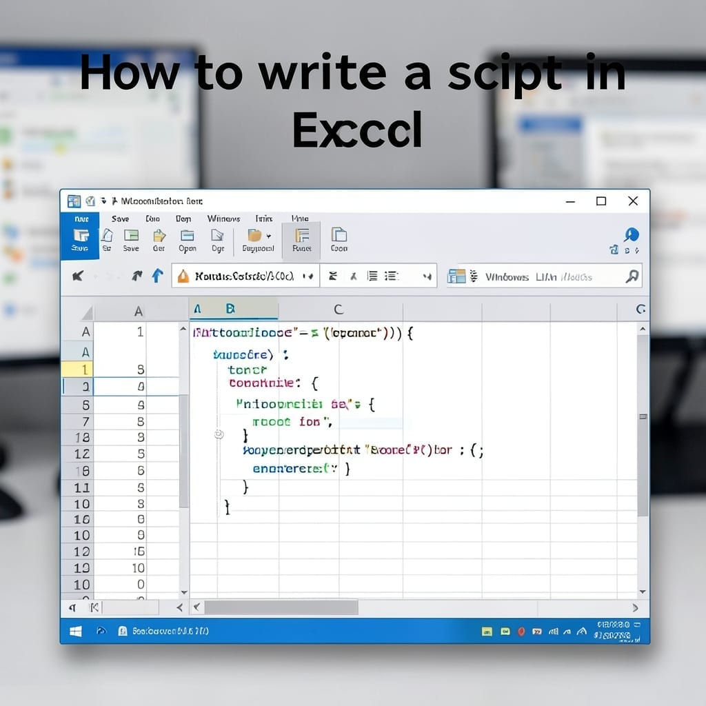 How to Write a Script in Excel: Step by Step VBA Automation
