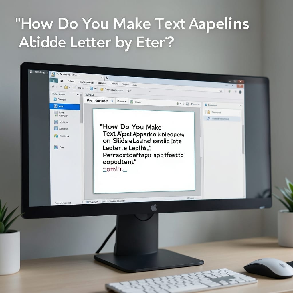 How Do You Make Text Appear on a Slide Letter by Letter: Animation Trick for Impact