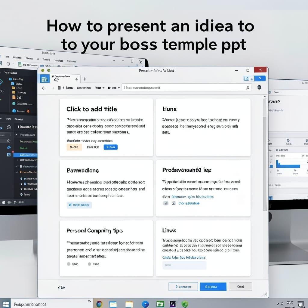 How to Present an Idea to Your Boss Template PPT: Professional Pitch Framework
