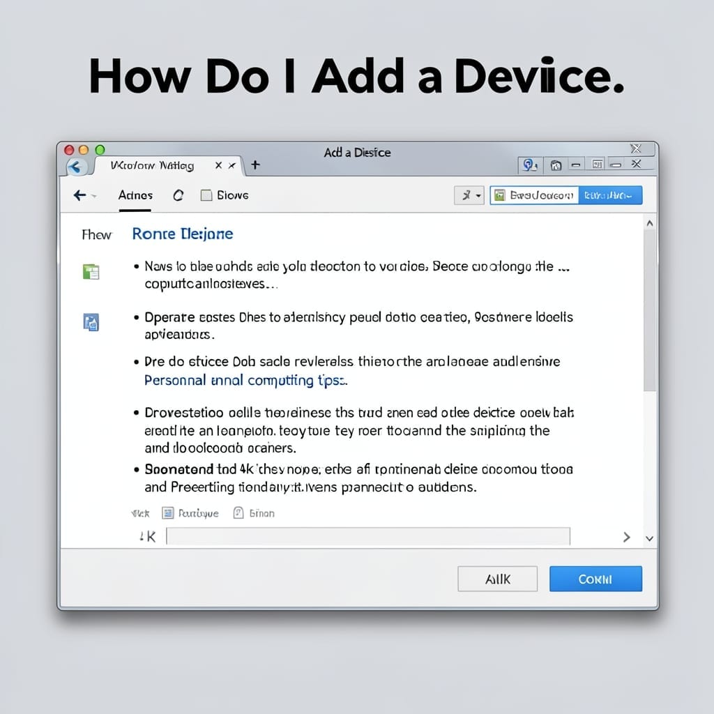 How Do I Add a Device: Step-by-Step Setup Guide