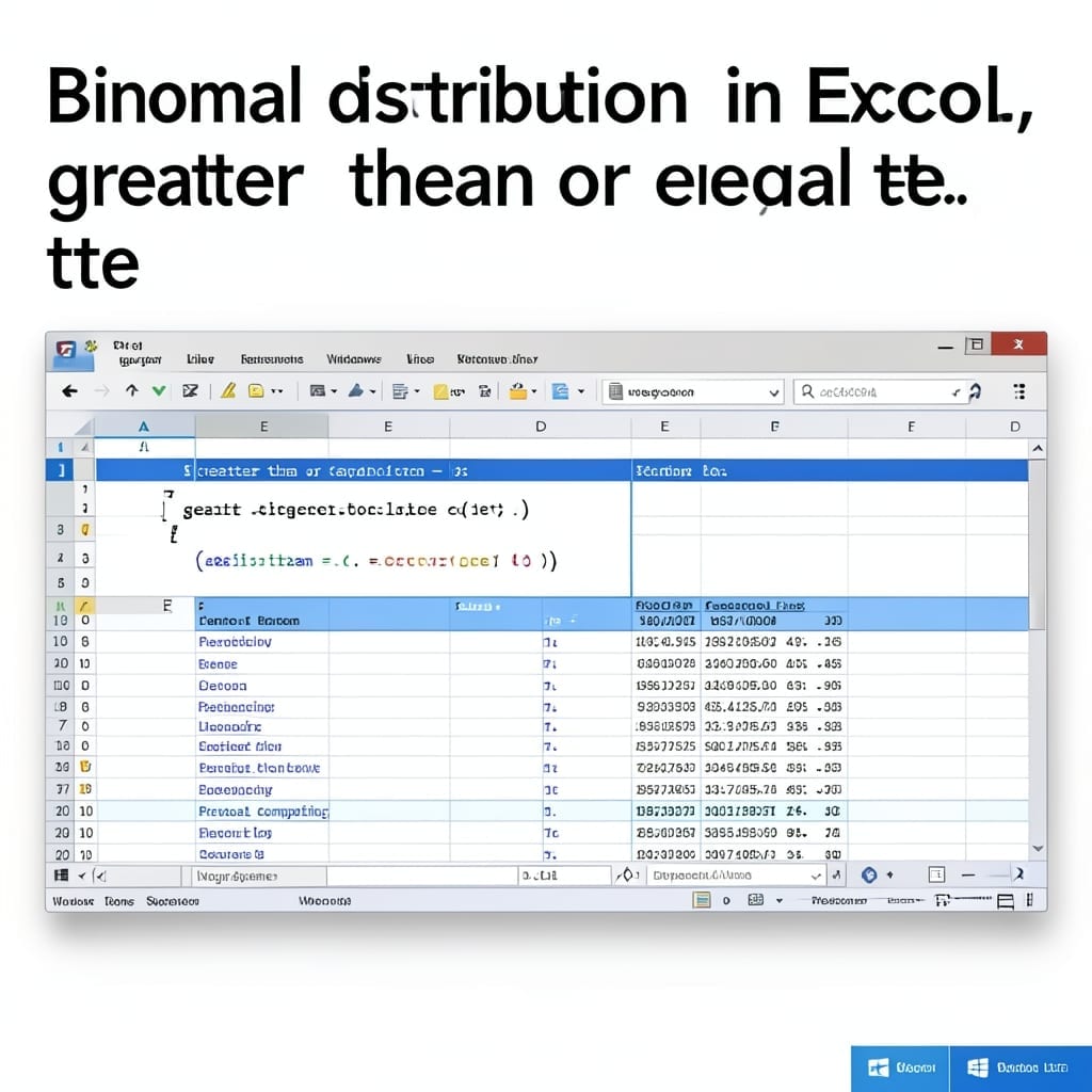 Binomial Distribution Excel: Greater Than or Equal To Calculation Method