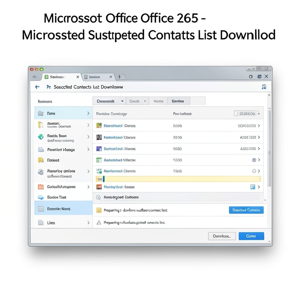 Microsoft Office 365 Suggested Contacts List: Download Guide for Outlook Users