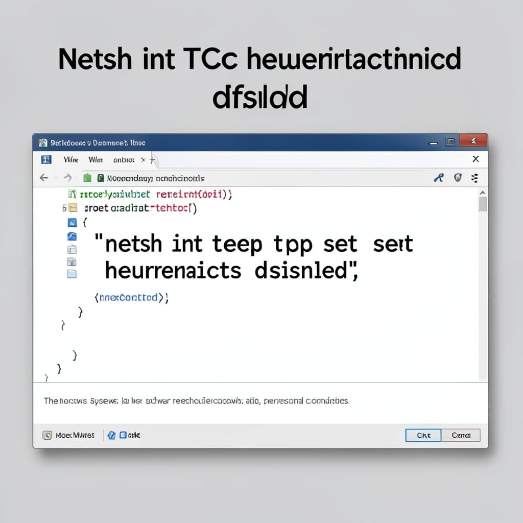 Netsh Int TCP Set Heuristics Disabled: Optimize Network Performance