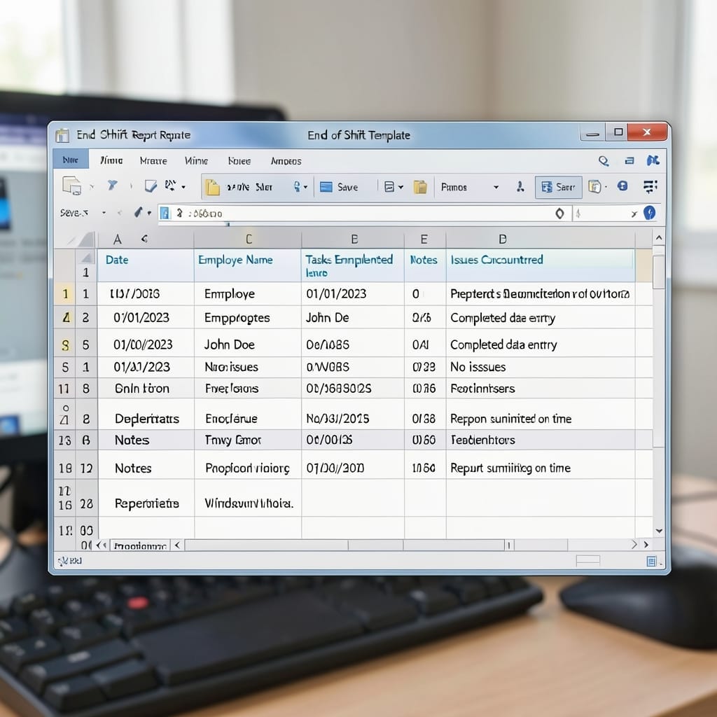 End Of Shift Report Template Excel: Streamlined Documentation for Teams