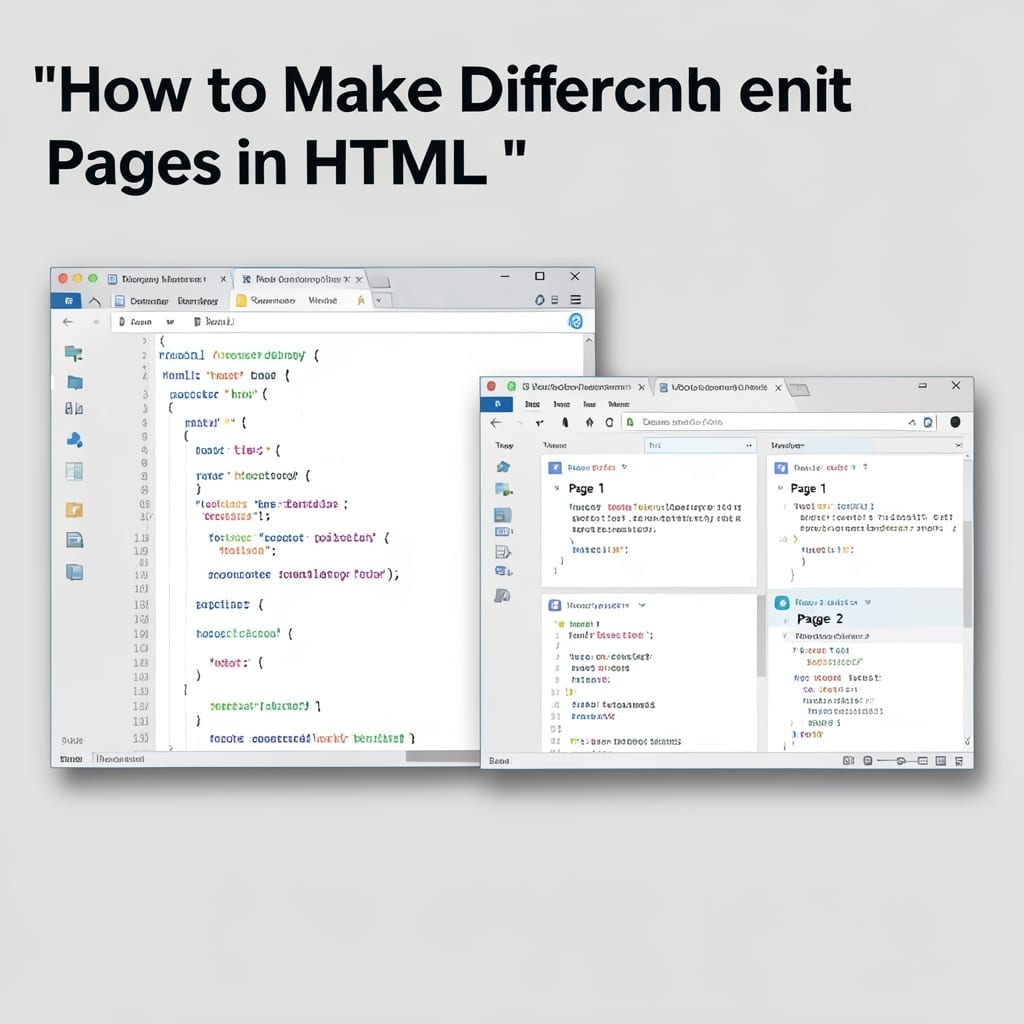 How To Make Different Pages In HTML: Simple Multi-Page Website Structure