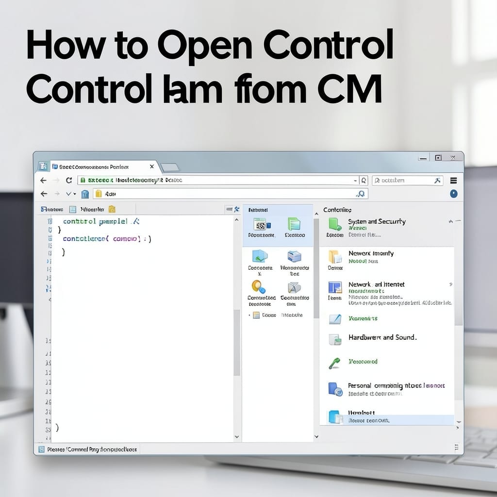 How To Open Control Panel From CMD: Quick Command Line Method
