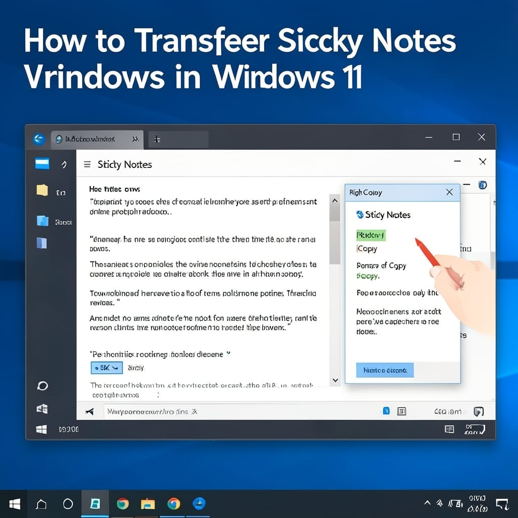 How To Transfer Sticky Notes Windows 11: Simple Migration Steps