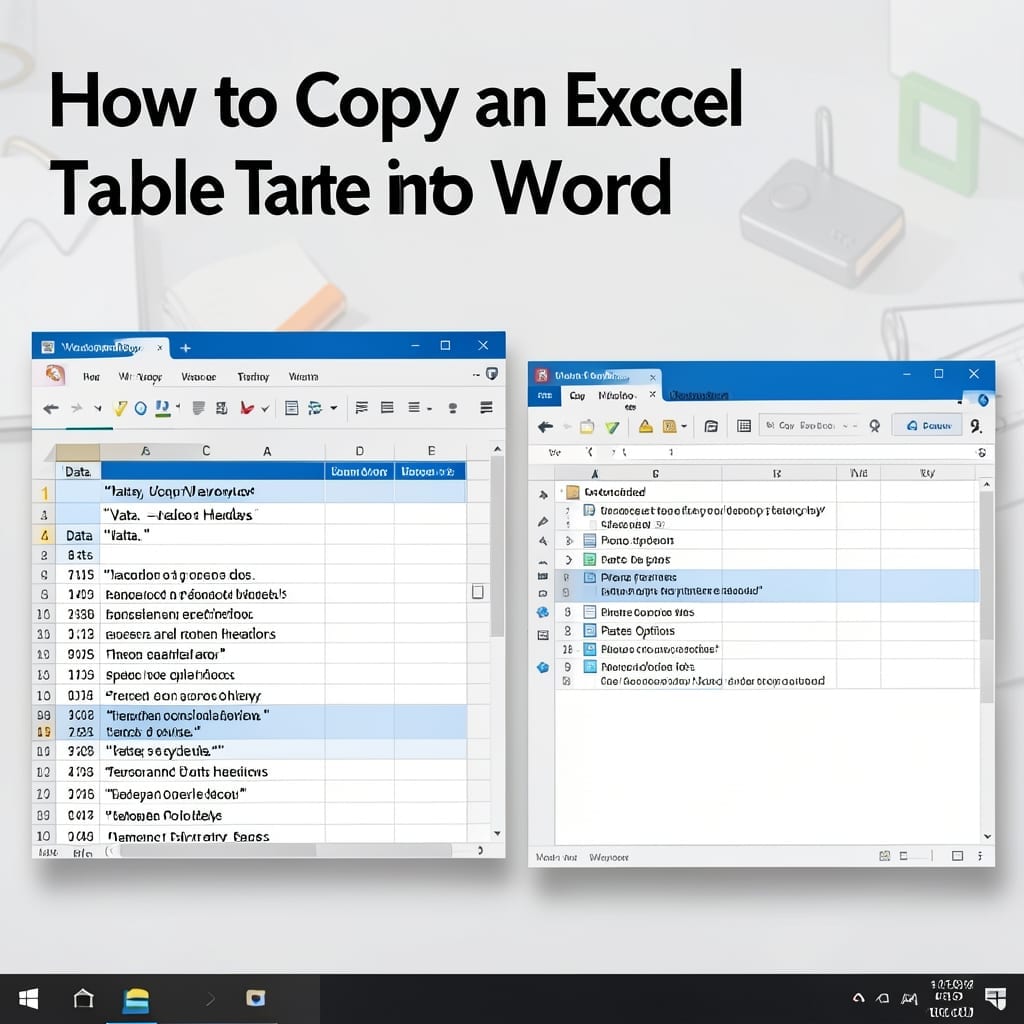 How to Copy Excel Table Into Word: Foolproof Paste Method