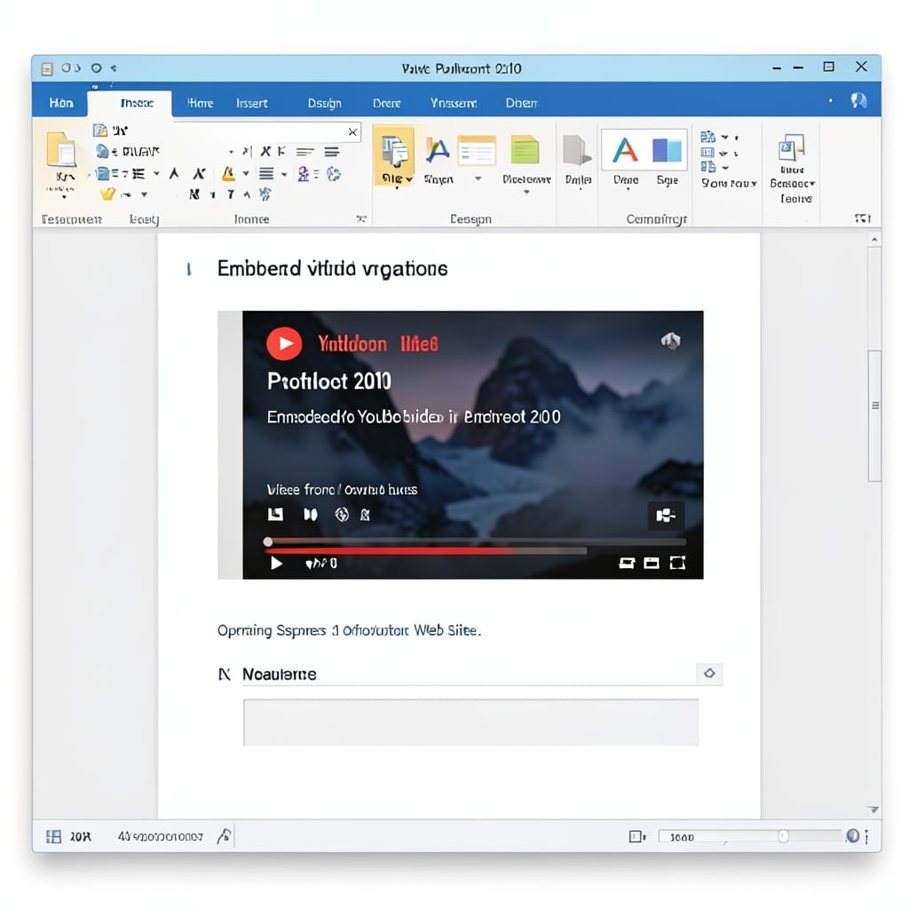 Embedded YouTube Video in PowerPoint 2010: Seamless Playback Without External Links