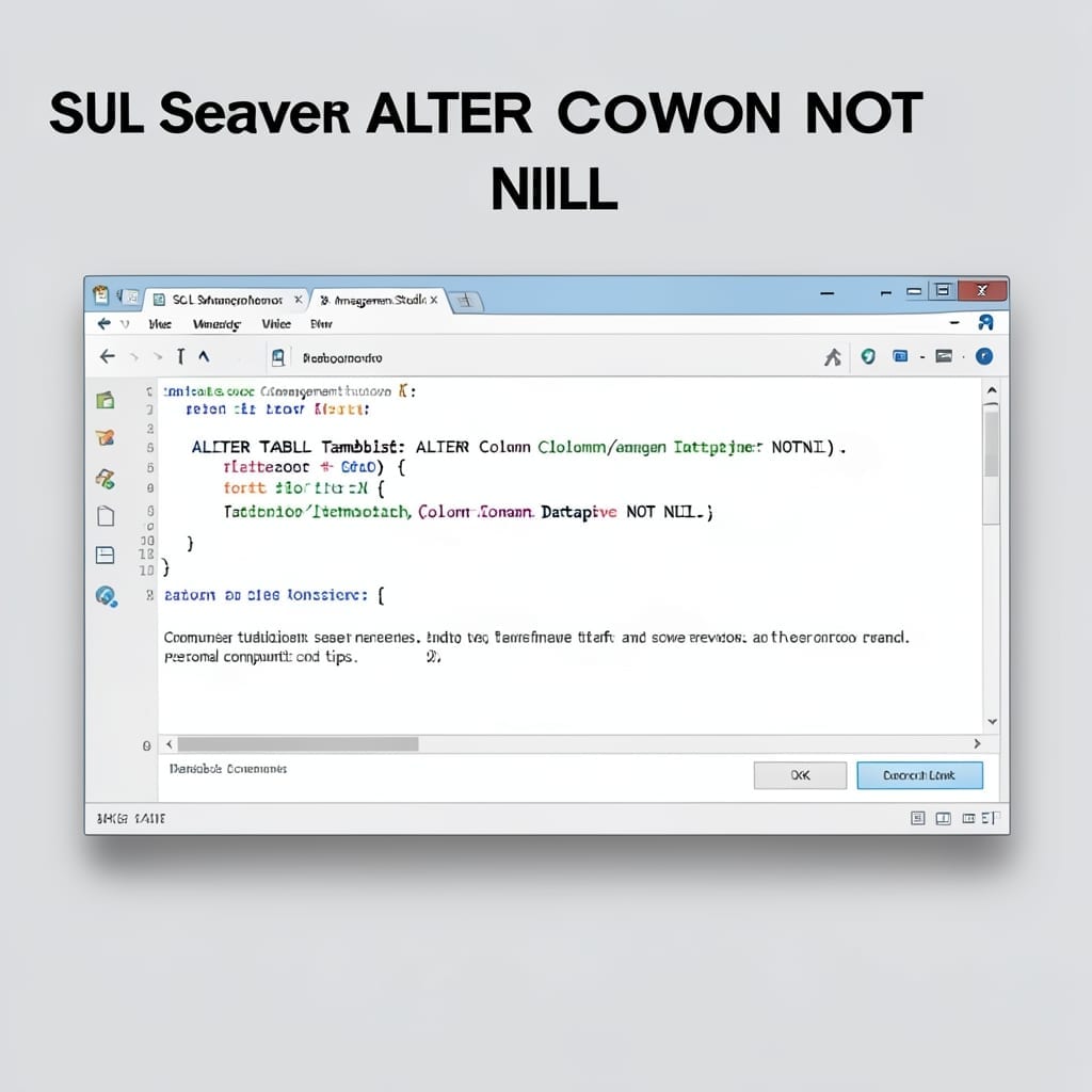 SQL Server Alter Column Not Null: Safe Migration Without Data Loss