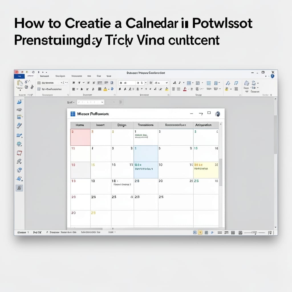 How to Create a Calendar in PowerPoint: Visual Planning Made Simple