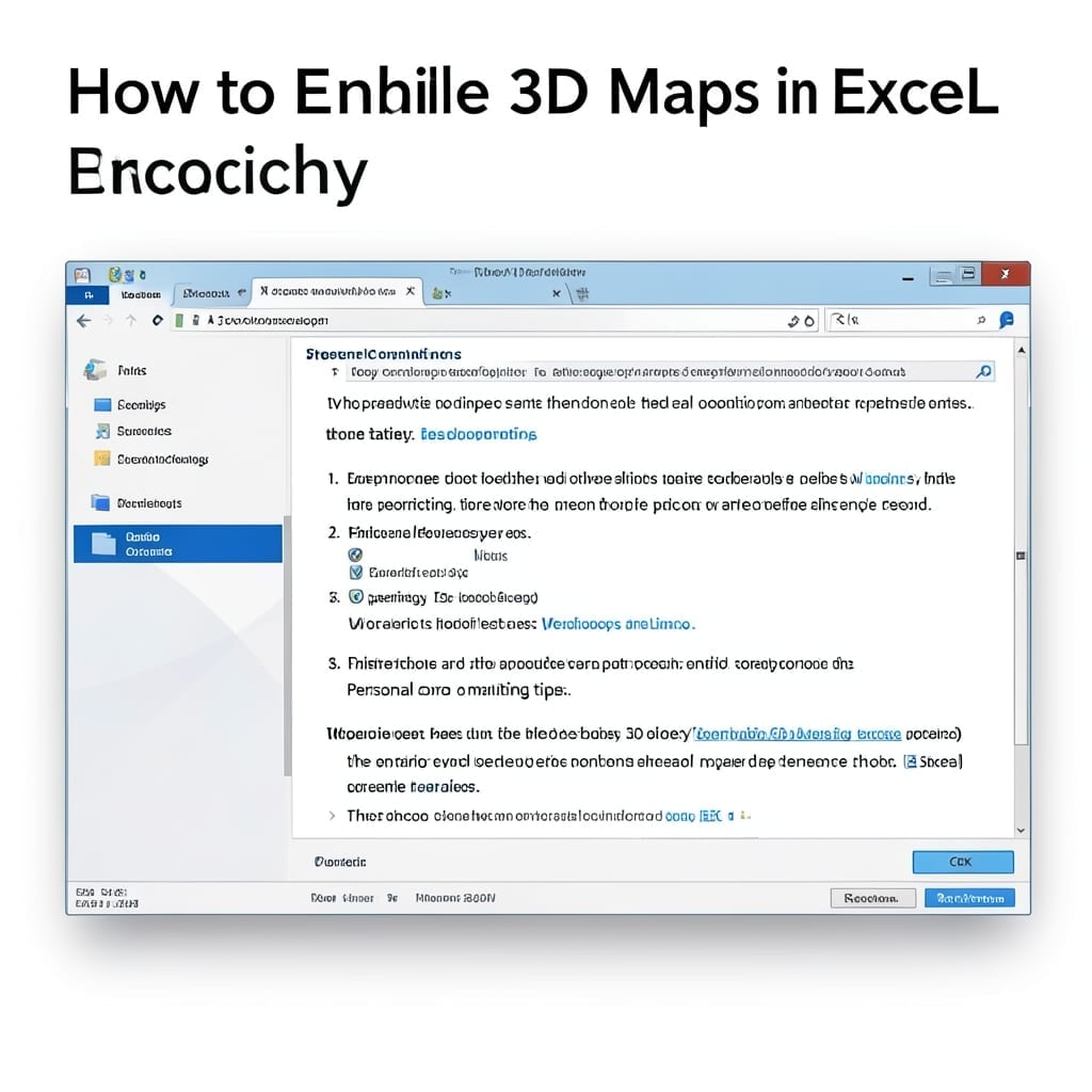 How to Enable 3D Maps in Excel: Step-by-Step Visualization Guide