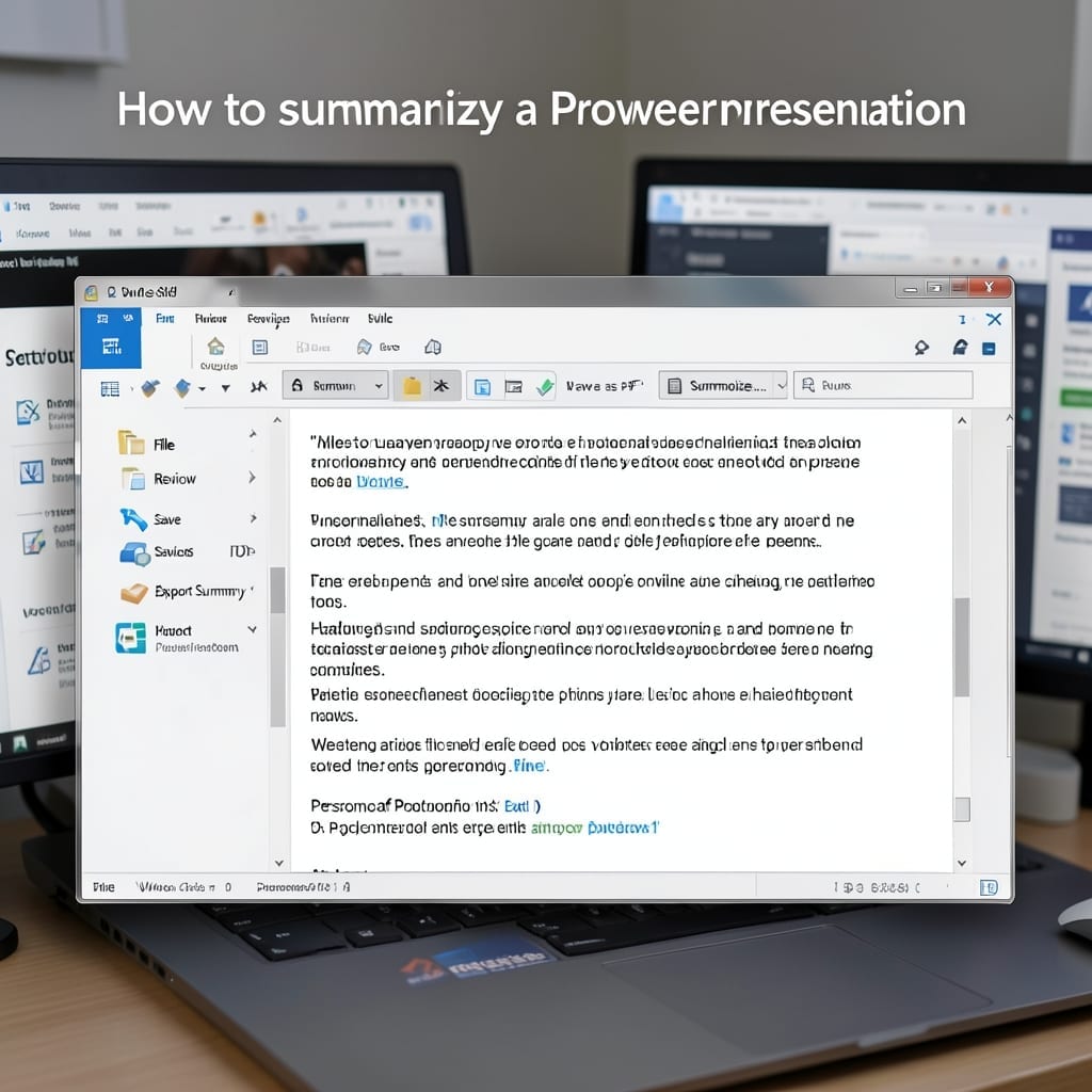 How to Summarize a PowerPoint Presentation: Slide-by-Slide Condensation Techniques