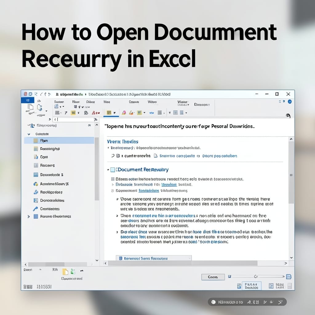 How to Open Document Recovery in Excel: Recover Unsaved Files in Seconds