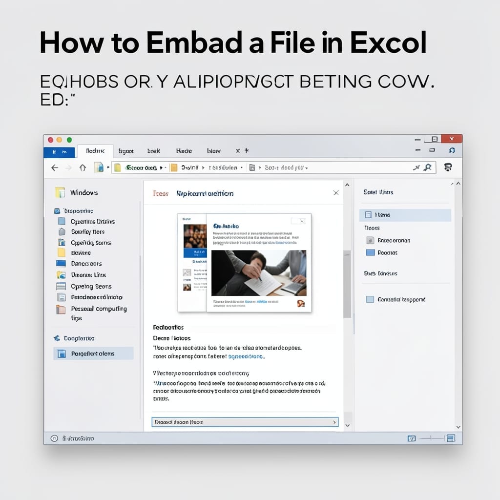 How to Embed a File in Excel: Quick Insert for Any Spreadsheet