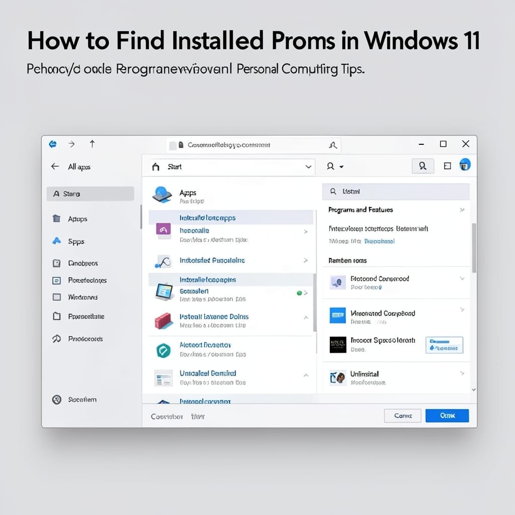 How to Find Installed Programs in Windows 11: Built-In Tools for Complete List