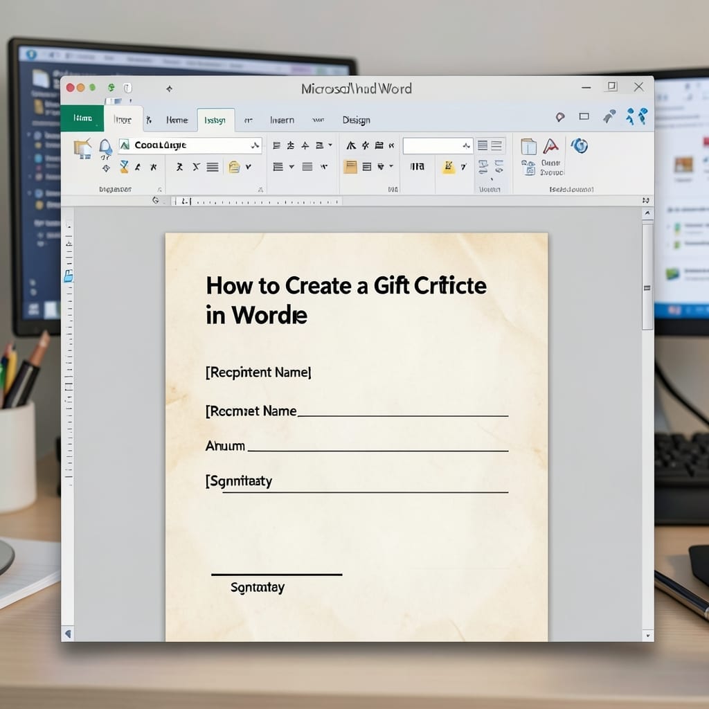 How to Create a Gift Certificate in Word: Professional Design in Minutes