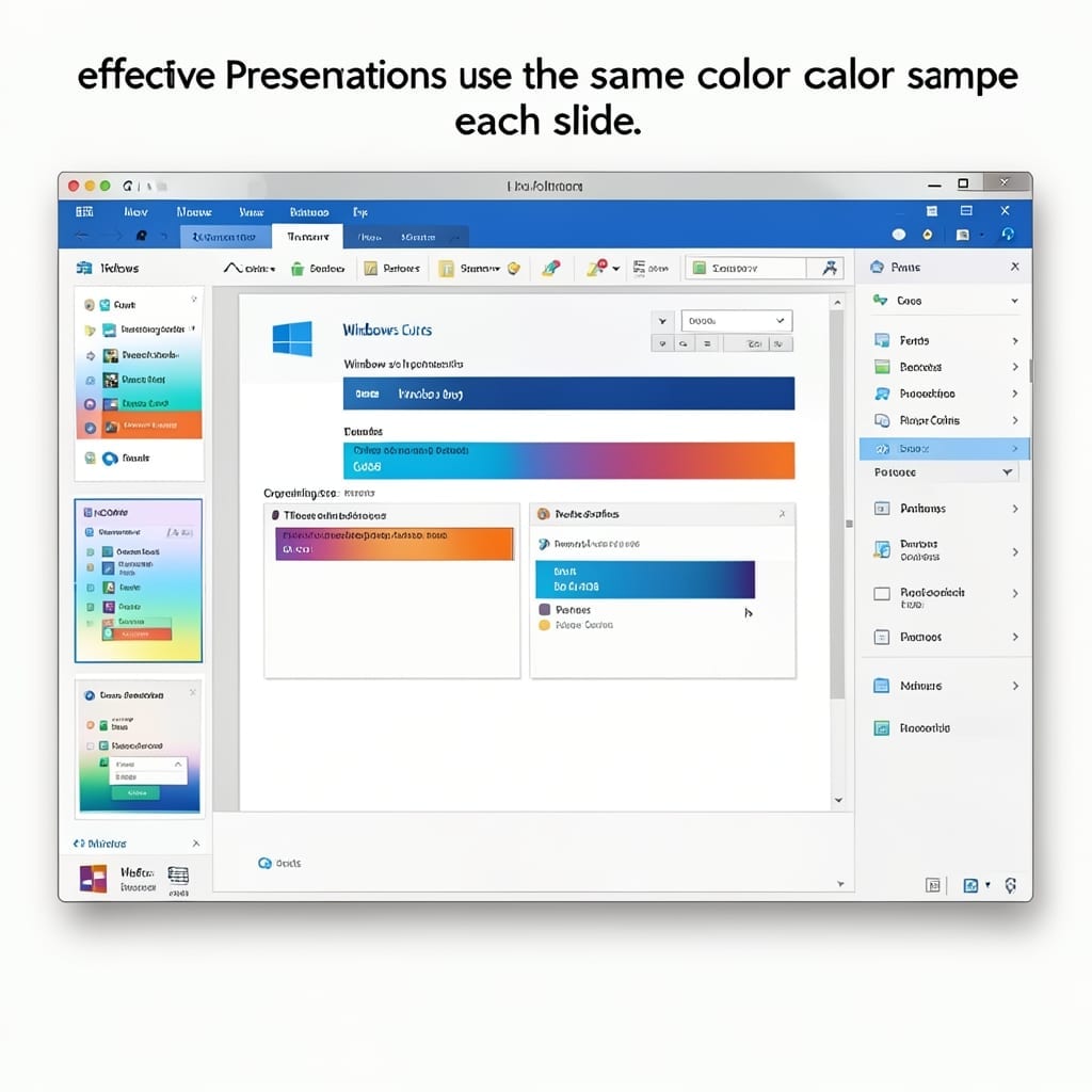 Effective Presentations Use the Same Color Scheme on Each Slide: Professional Design Consistency