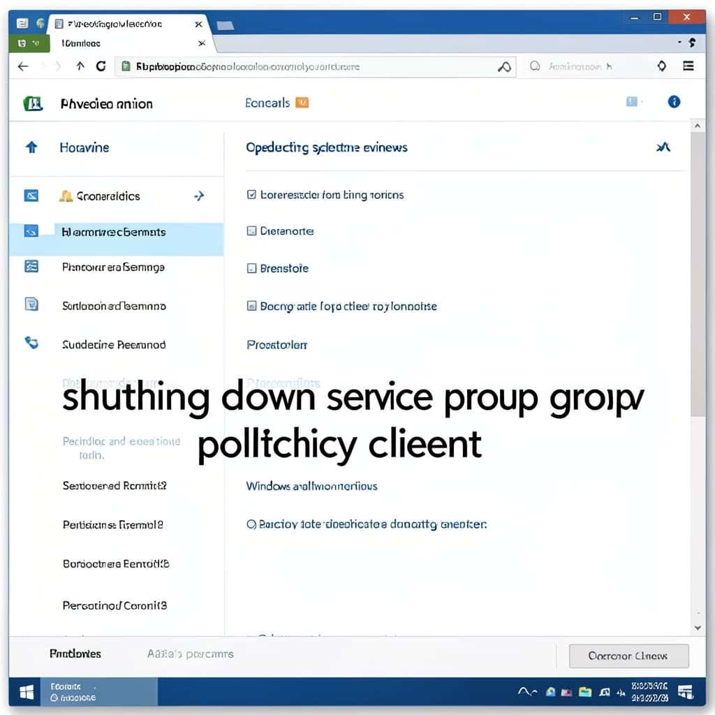 Shutting Down Service Group Policy Client: Step-By-Step System Resolution