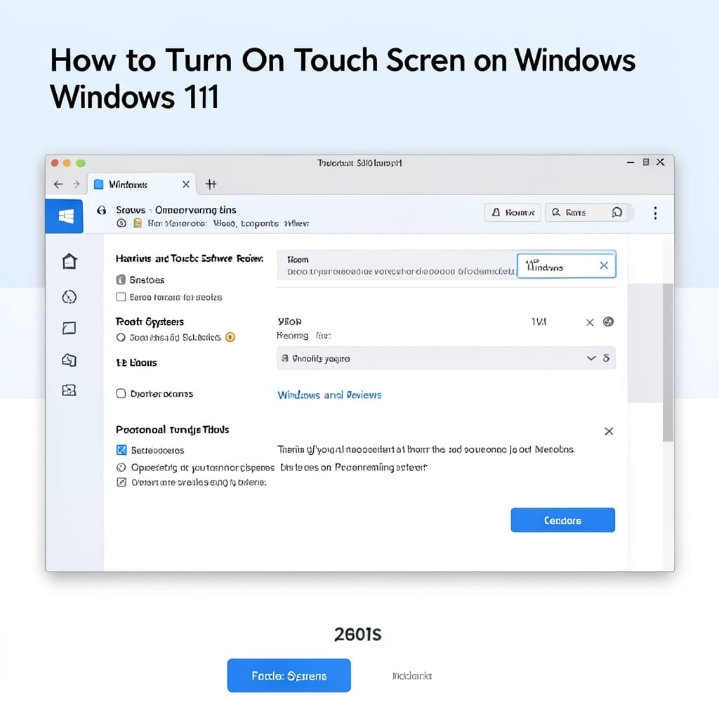 How to Turn On Touch Screen on Windows 11: Quick Device Settings Fix