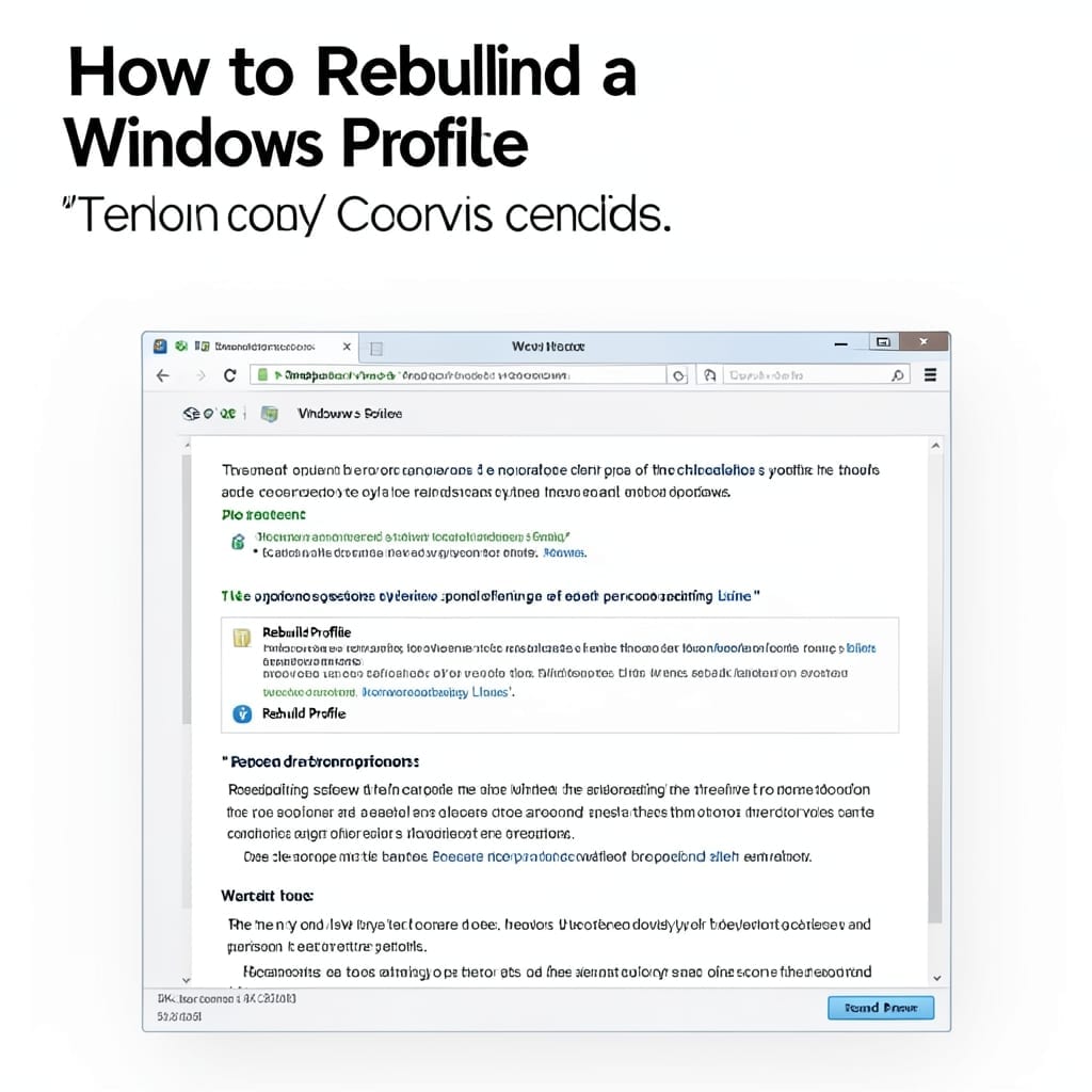 How To Rebuild A Windows Profile: Step-By-Step Recovery Method