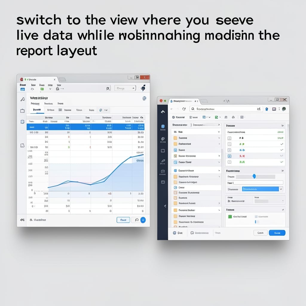 Switch to the View Where You Can See Live Data While Modifying the Report Layout: Real-Time Preview Technique