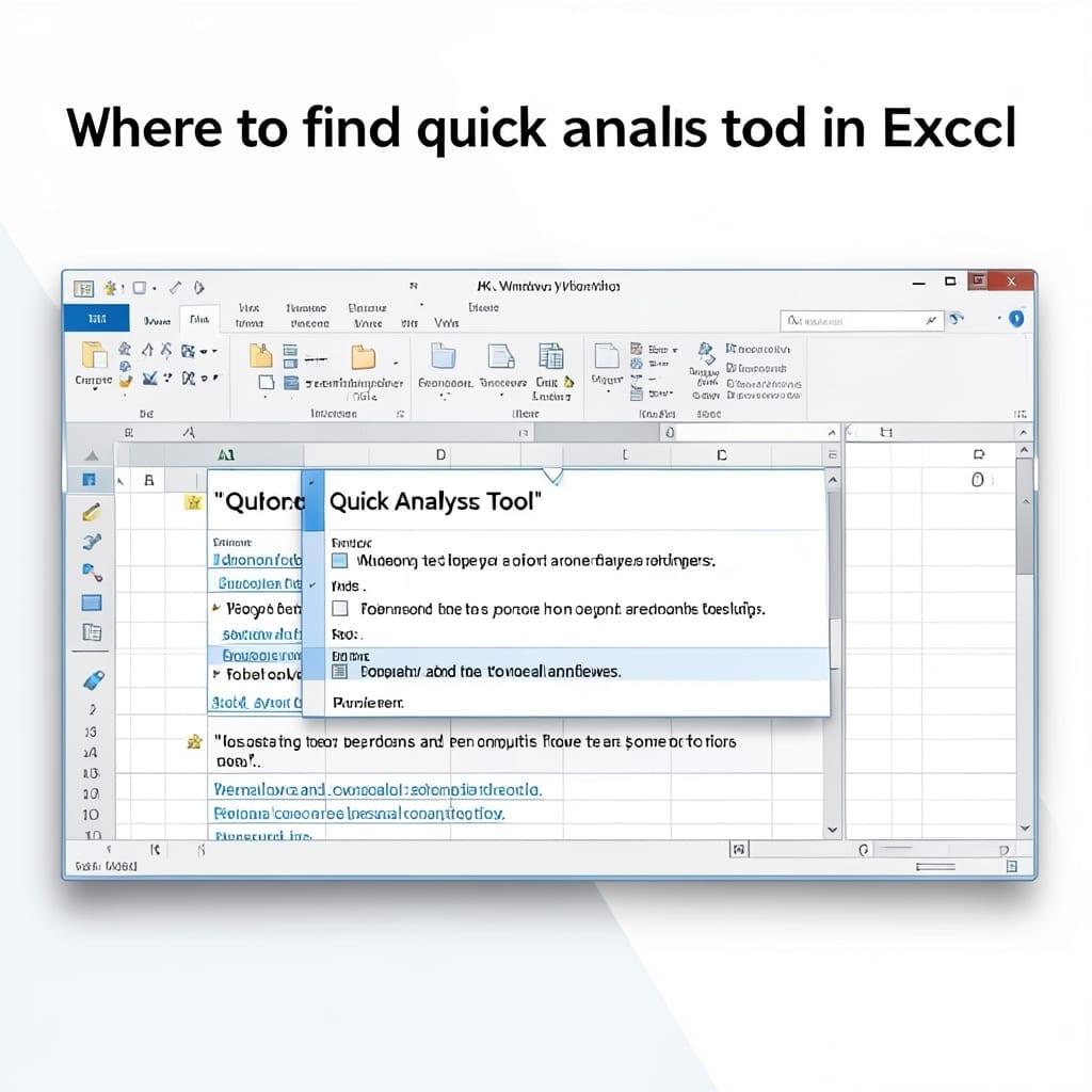 Where to Find Quick Analysis Tool in Excel: Hidden Feature for Instant Insights