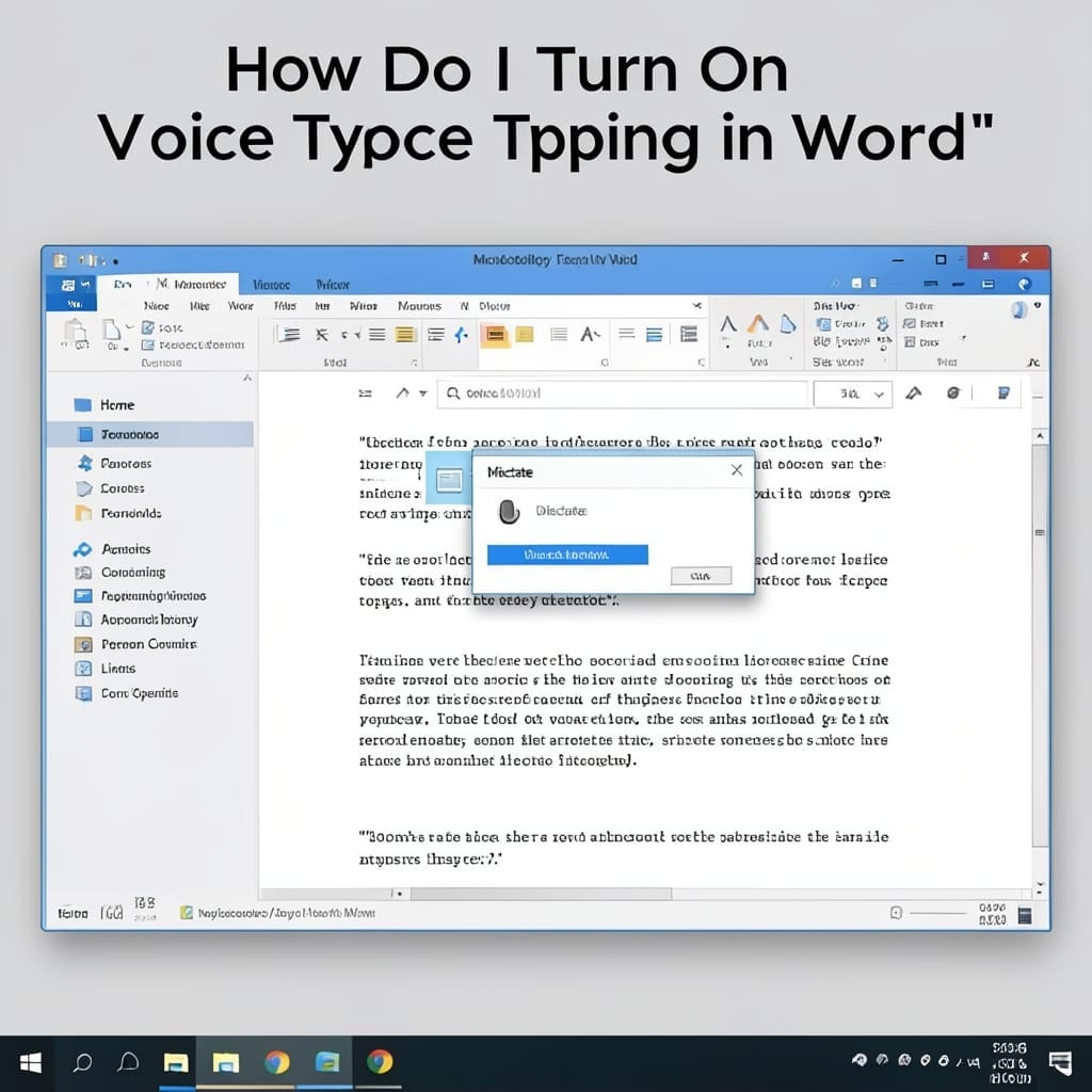 How Do I Turn On Voice Typing In Word: Quick Dictation Setup Guide